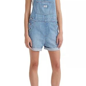 Levi's Blue Denim Overalls Relaxed Fit Vintage Wash